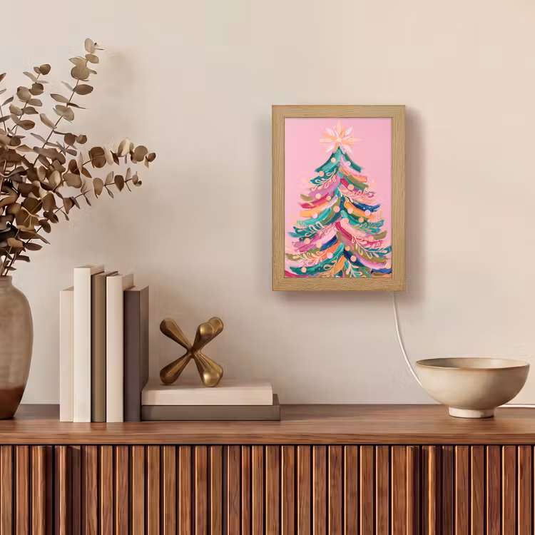 Personalisierte Lightbox - Weihnachtsbaum – Abstrakt – Bunt — 4