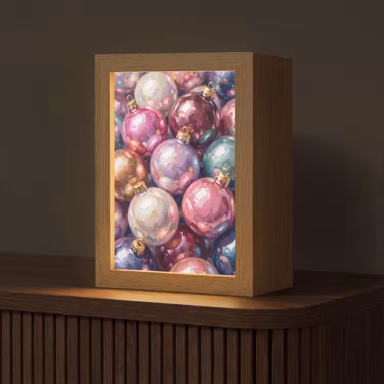 Personalisierte Lightbox - Weihnachtsdekoration – Bunt – Festlich — 1