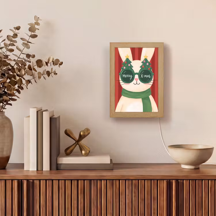 Personalisierte Lightbox - Kaninchen – Weihnachten – Tiere — 4
