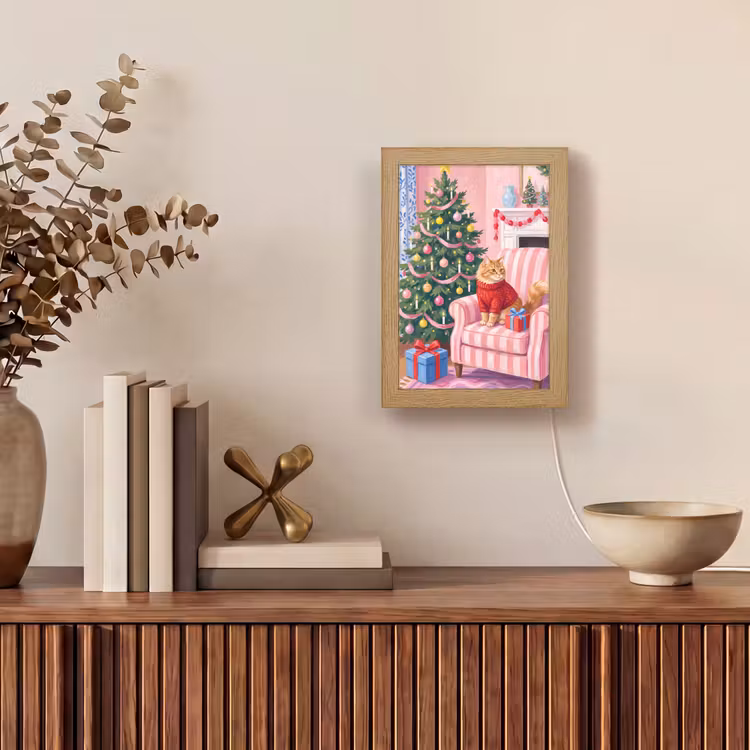 Personalisierte Lightbox - Katze – Weihnachten – Inneneinrichtung — 4