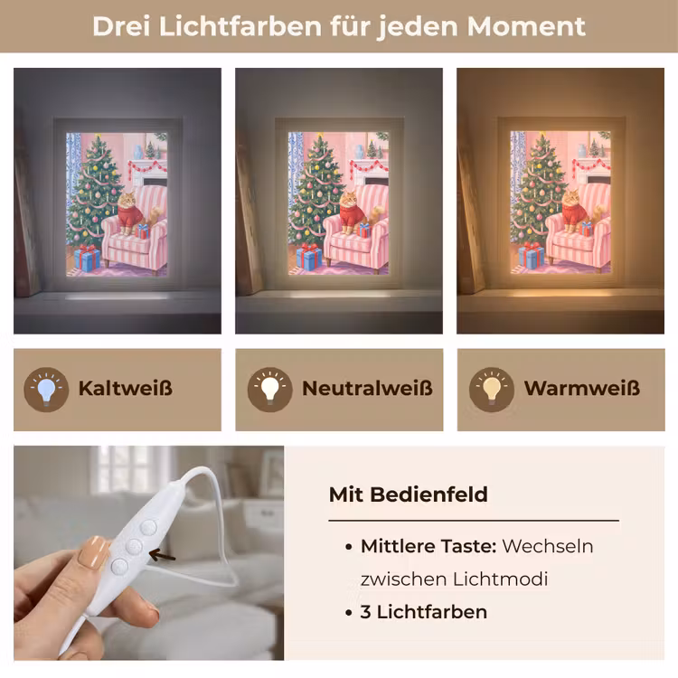Personalisierte Lightbox - Katze – Weihnachten – Inneneinrichtung — 7