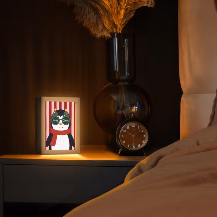 Personalisierte Lightbox - Pinguin – Weihnachten – Illustration — 2