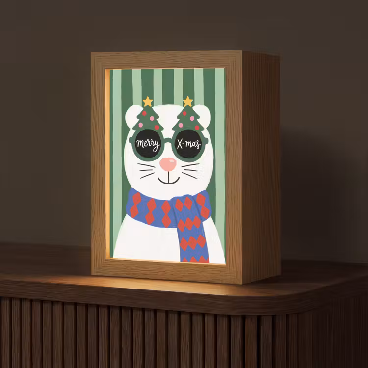 Personalisierte Lightbox - Tier – Winter – Cartoon — 1