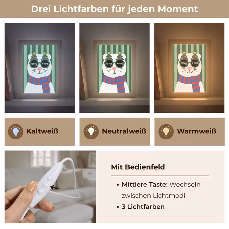 Personalisierte Lightbox - Tier – Winter – Cartoon — 7