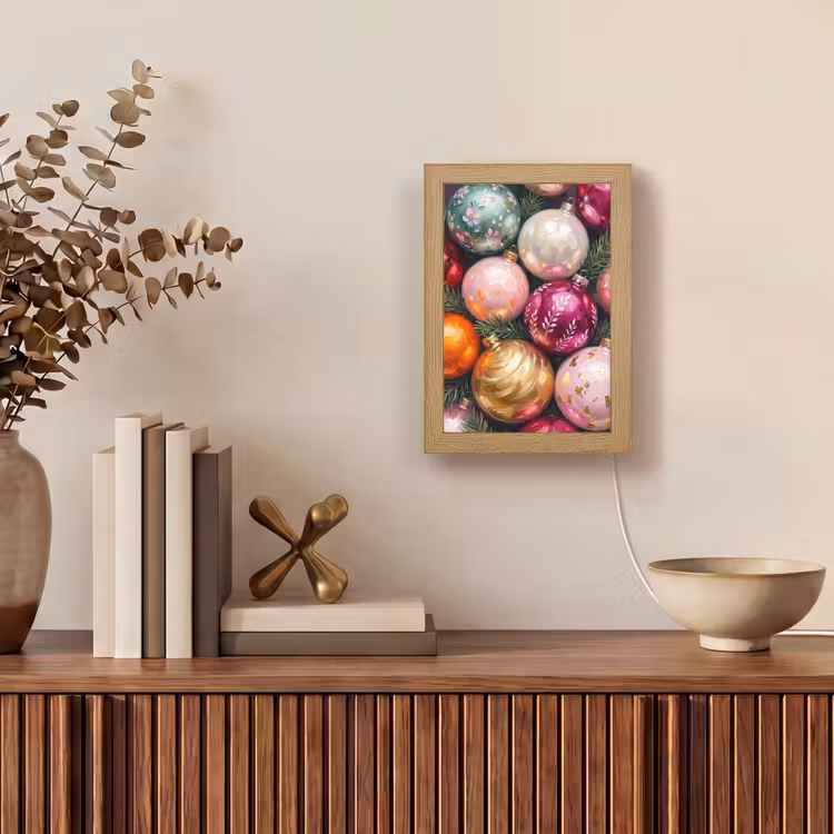 Personalisierte Lightbox - Weihnachtskugeln – Bunt – Festlich — 4