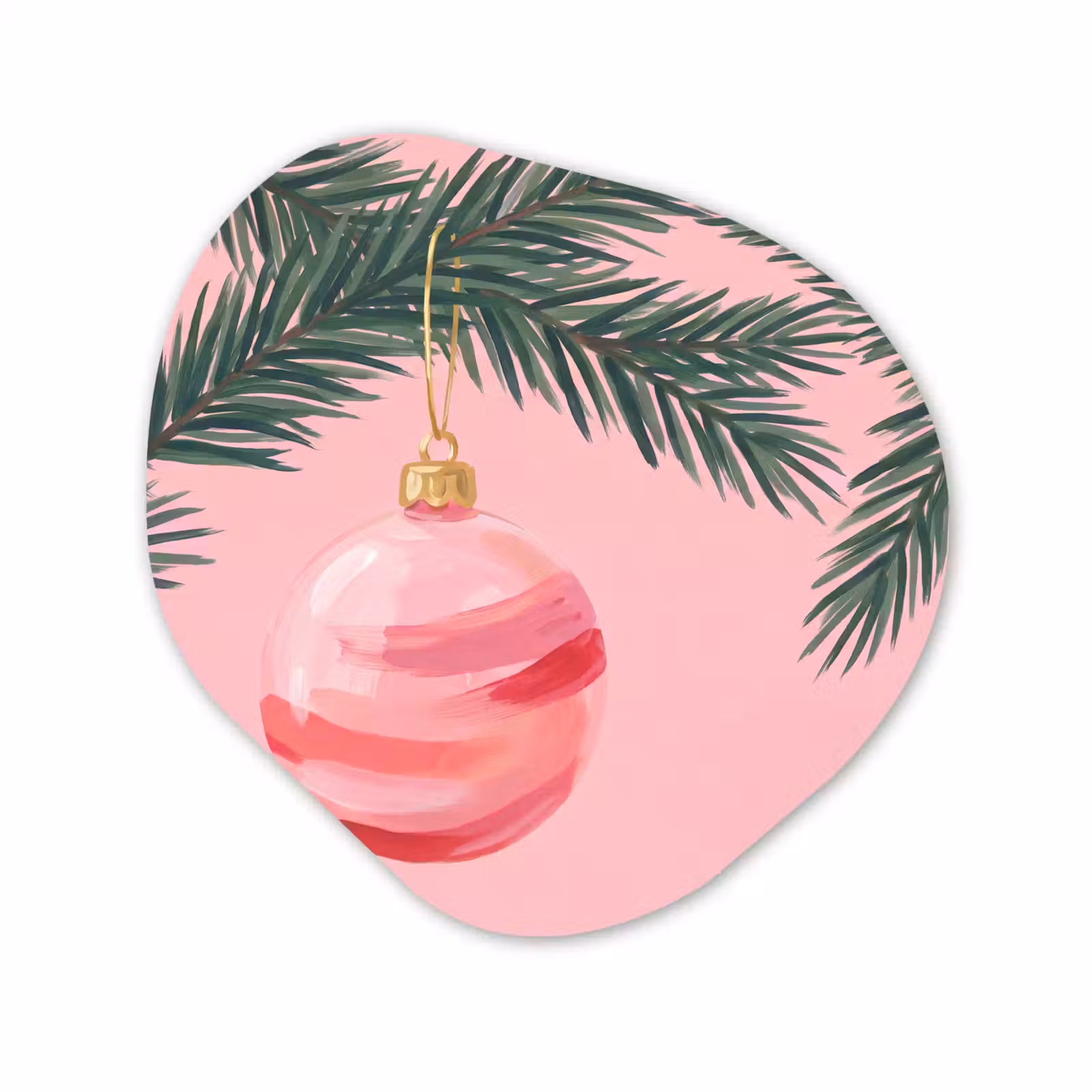 Forexbild Organische Form - Weihnachtskugel – Rosa – Weihnachten — 1