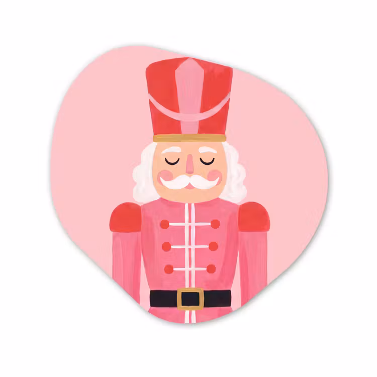 Forexbild Organische Form - Nussknacker – rosa Illustration — 1