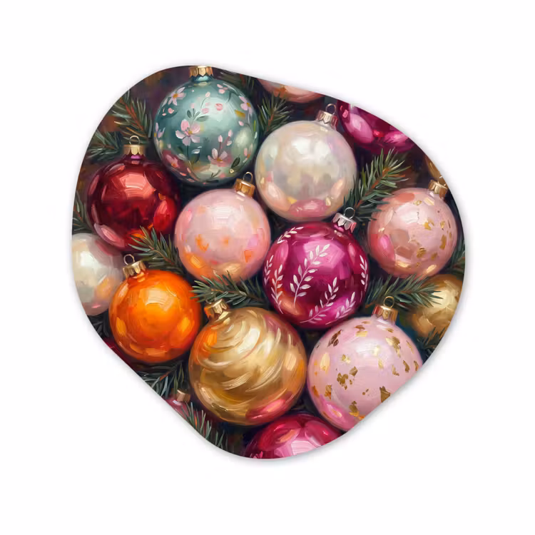 Forexbild Organische Form - Weihnachtskugeln – Bunt – Festlich — 1