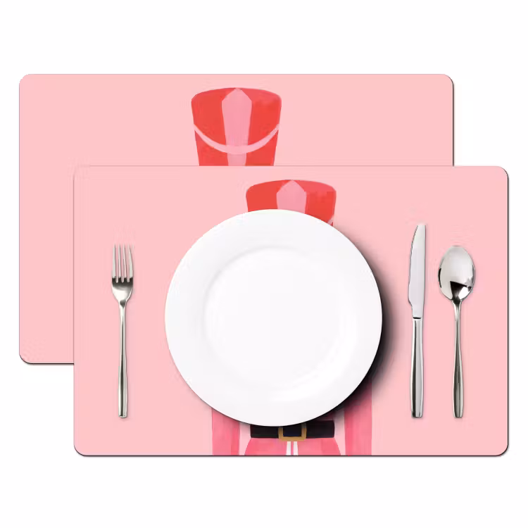 Tischset - 6 Stück - Nussknacker – rosa Illustration — 2