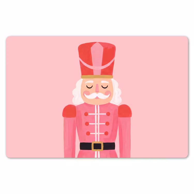 Tischset - 6 Stück - Nussknacker – rosa Illustration — 6