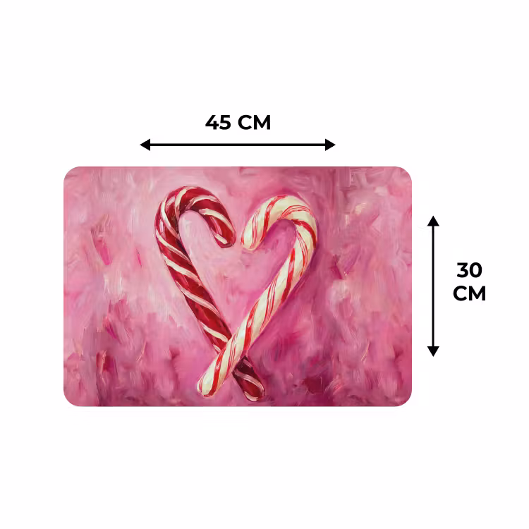 Tischset - 6 Stück - Süßigkeiten – Herz – Rosa — 3