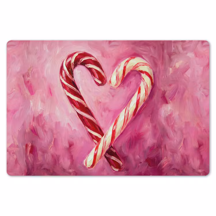 Tischset - 6 Stück - Süßigkeiten – Herz – Rosa — 6