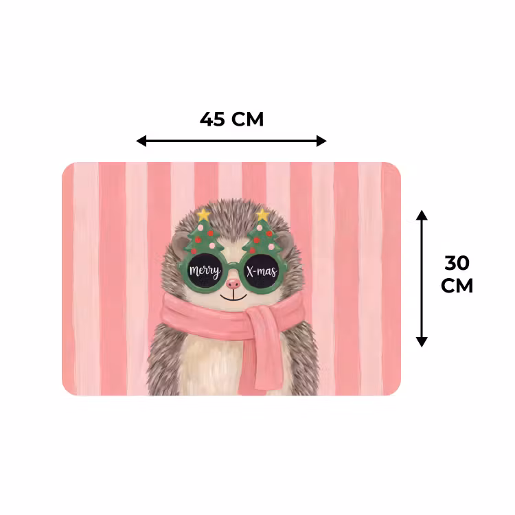 Tischset - 6 Stück - Igel – Weihnachten – Illustration — 3