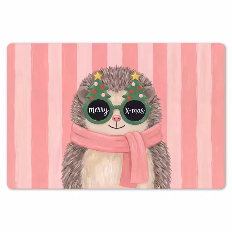 Tischset - 6 Stück - Igel – Weihnachten – Illustration — 6