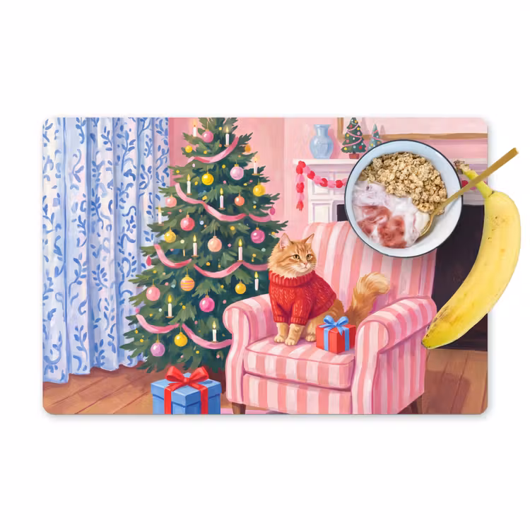 Tischset - 6 Stück - Katze – Weihnachten – Inneneinrichtung — 1