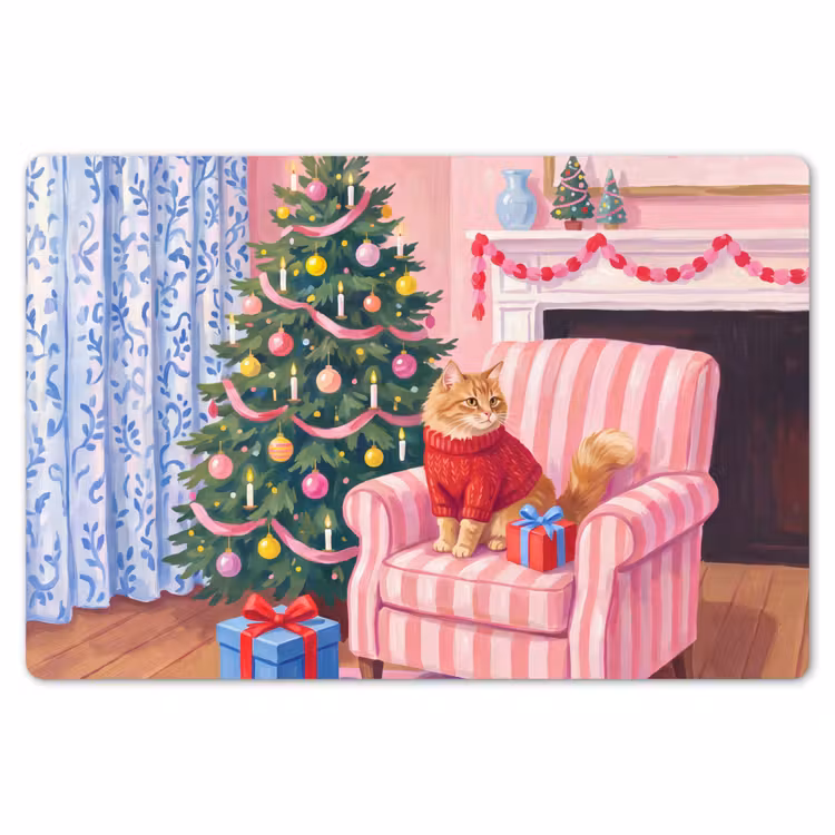 Tischset - 6 Stück - Katze – Weihnachten – Inneneinrichtung — 6