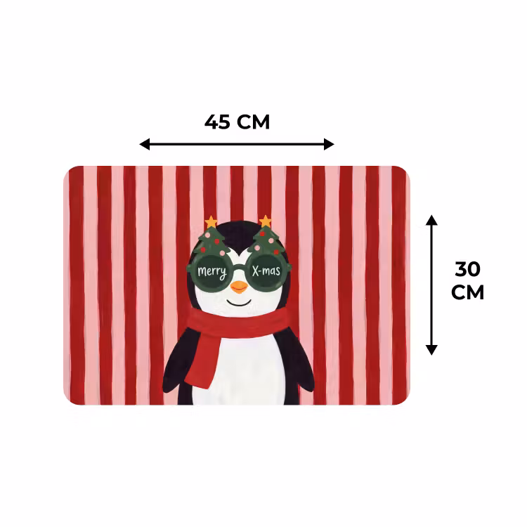 Tischset - 6 Stück - Pinguin – Weihnachten – Illustration — 3