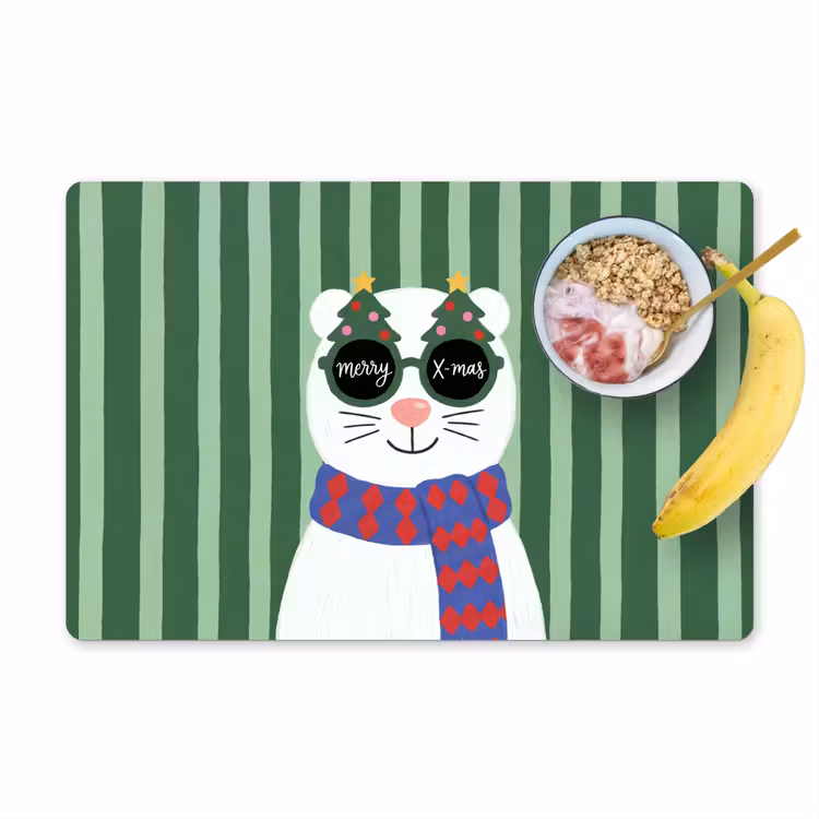 Tischset - 6 Stück - Tier – Winter – Cartoon — 1