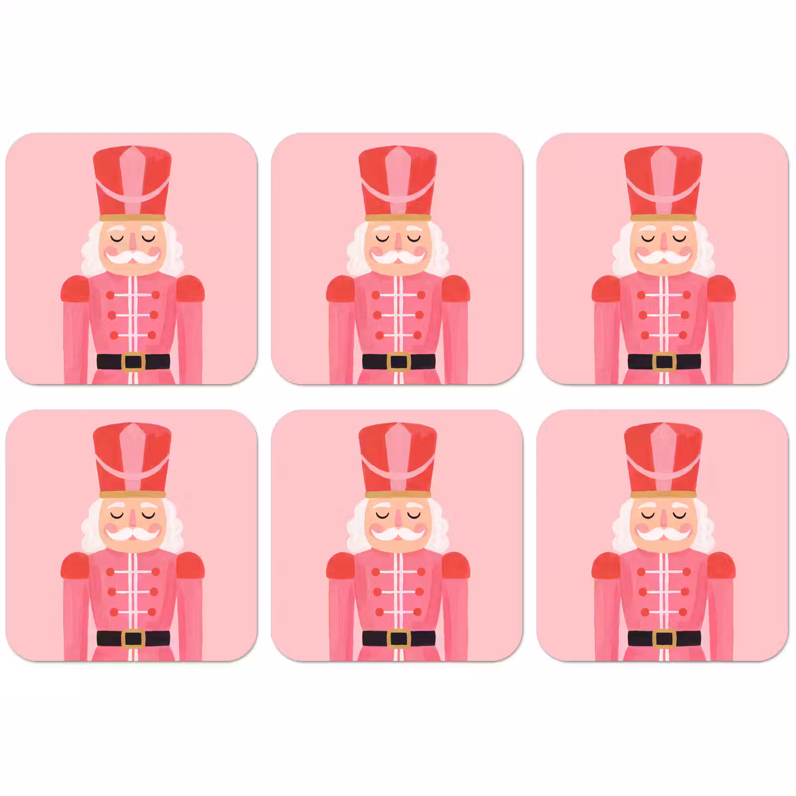 Untersetzer - Nussknacker – rosa Illustration — 1
