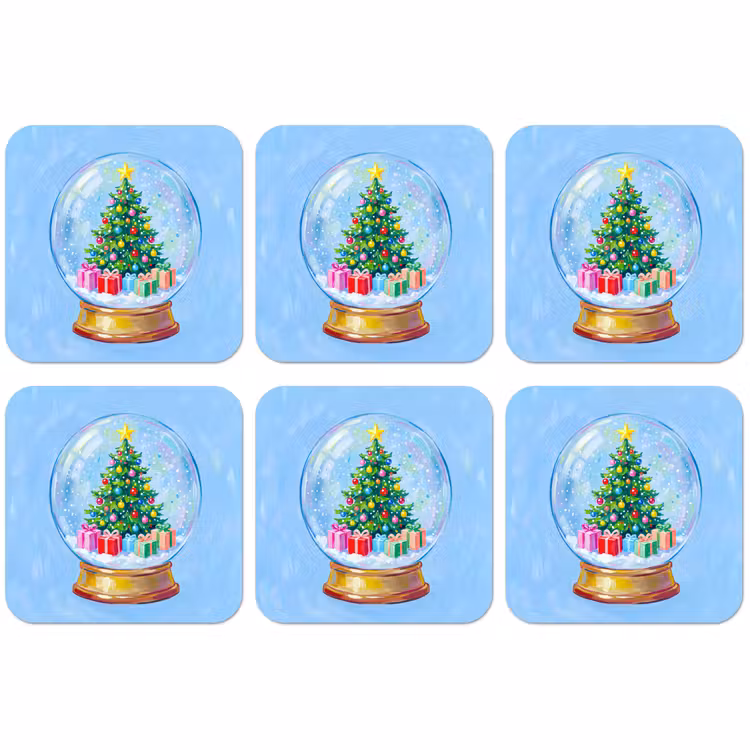 Untersetzer - Schneekugel – Weihnachten – Geschenke — 1