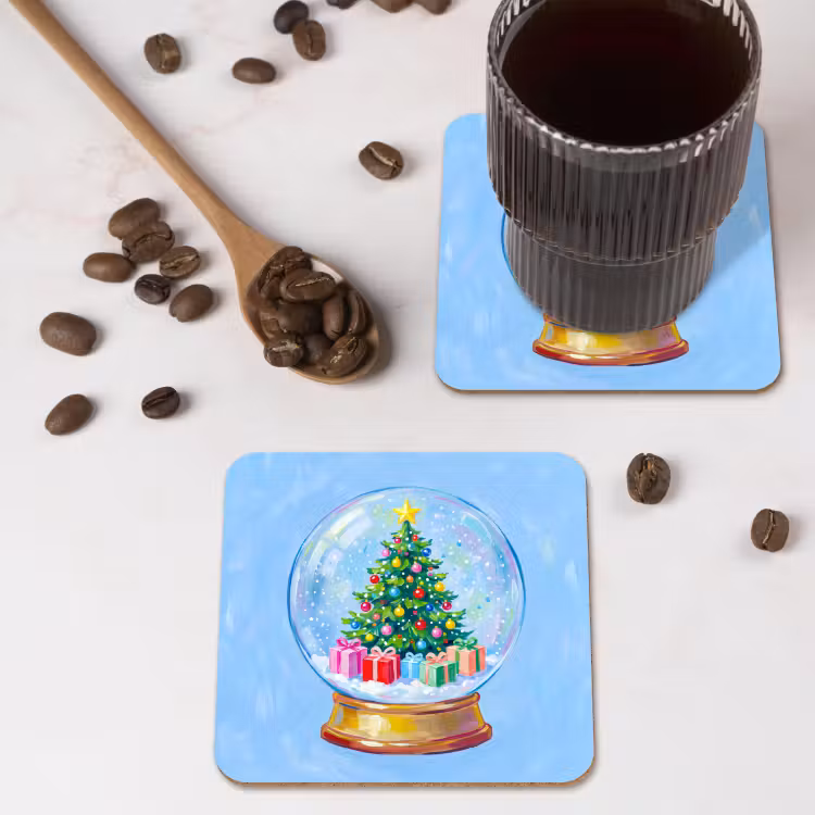 Untersetzer - Schneekugel – Weihnachten – Geschenke — 4