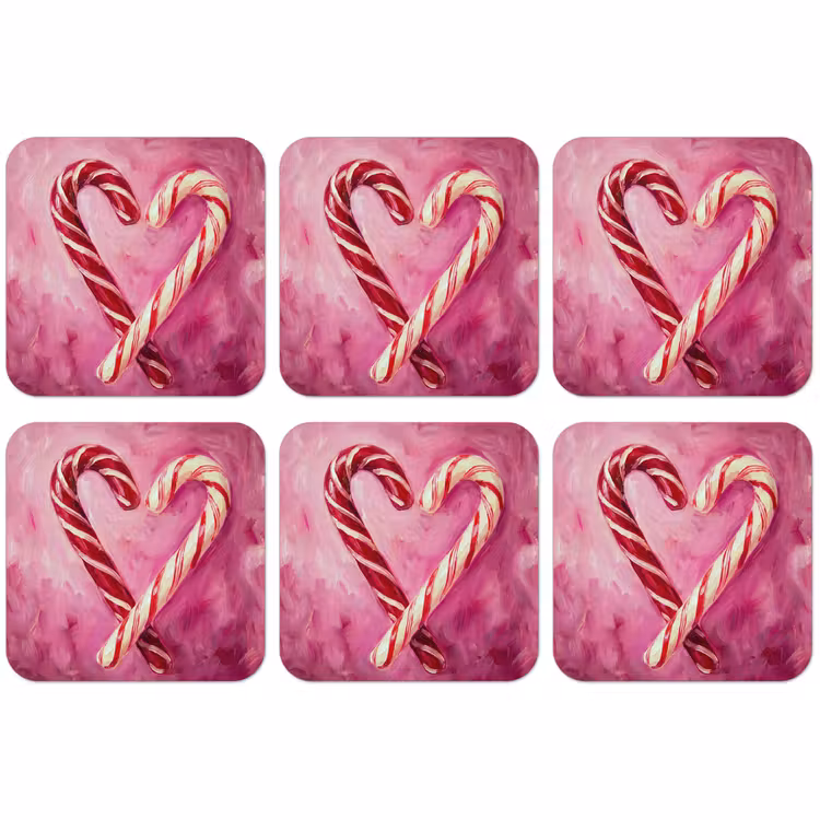 Untersetzer - Süßigkeiten – Herz – Rosa — 1