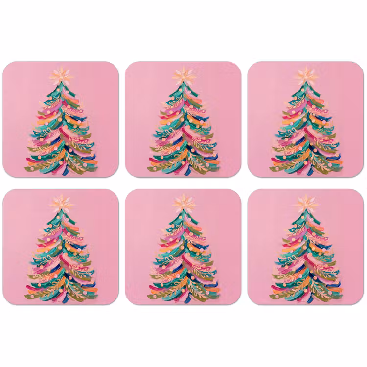 Untersetzer - Weihnachtsbaum – Abstrakt – Bunt — 1