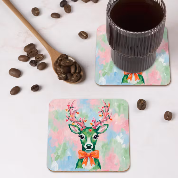 Untersetzer - Hirsch – Weihnachten – Tiere — 4