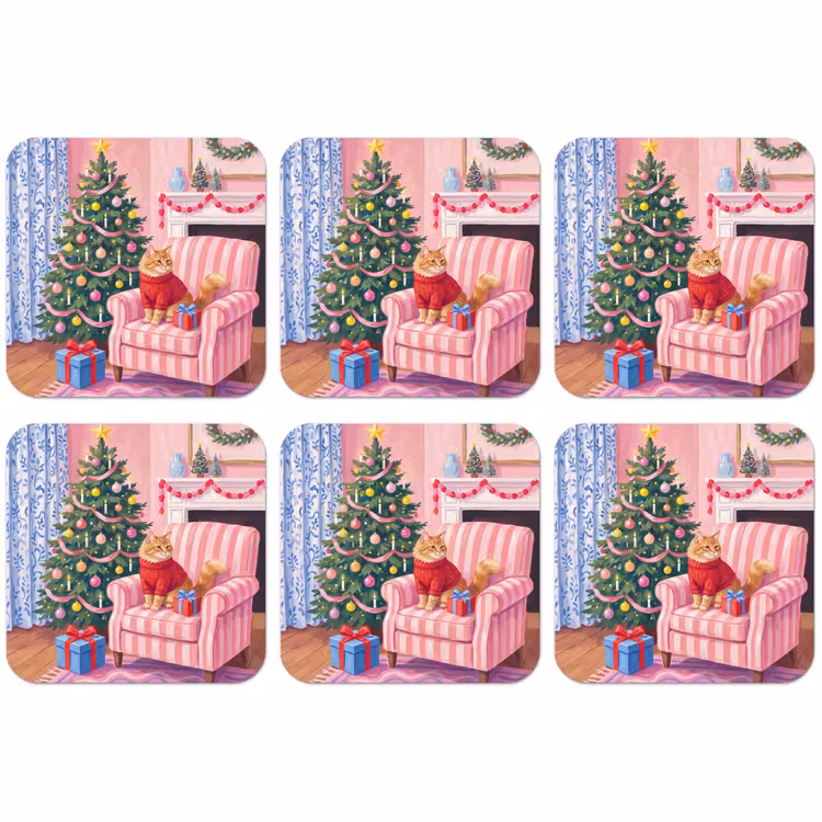 Untersetzer - Katze – Weihnachten – Inneneinrichtung — 1