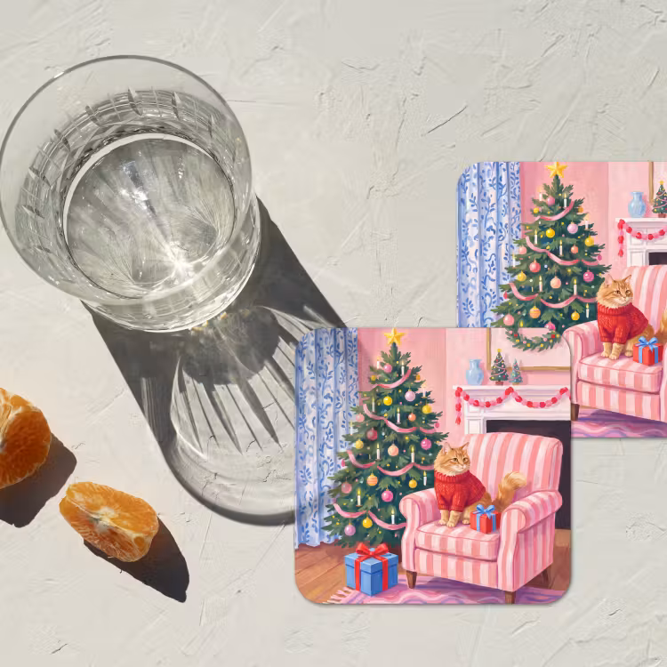 Untersetzer - Katze – Weihnachten – Inneneinrichtung — 2