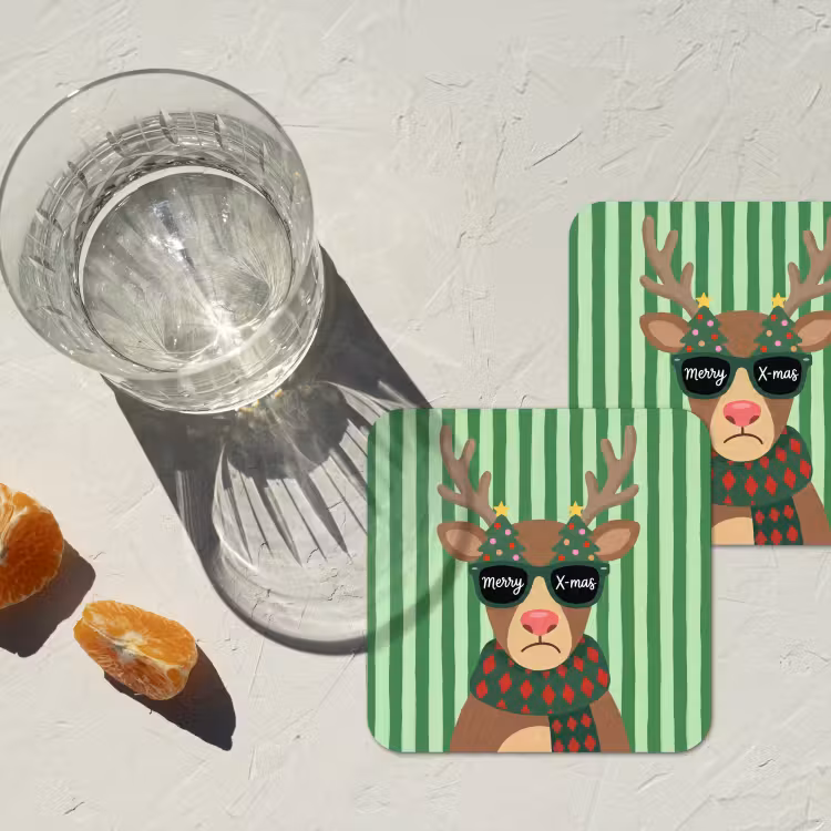 Untersetzer - Rentier – Weihnachten – Illustration — 2