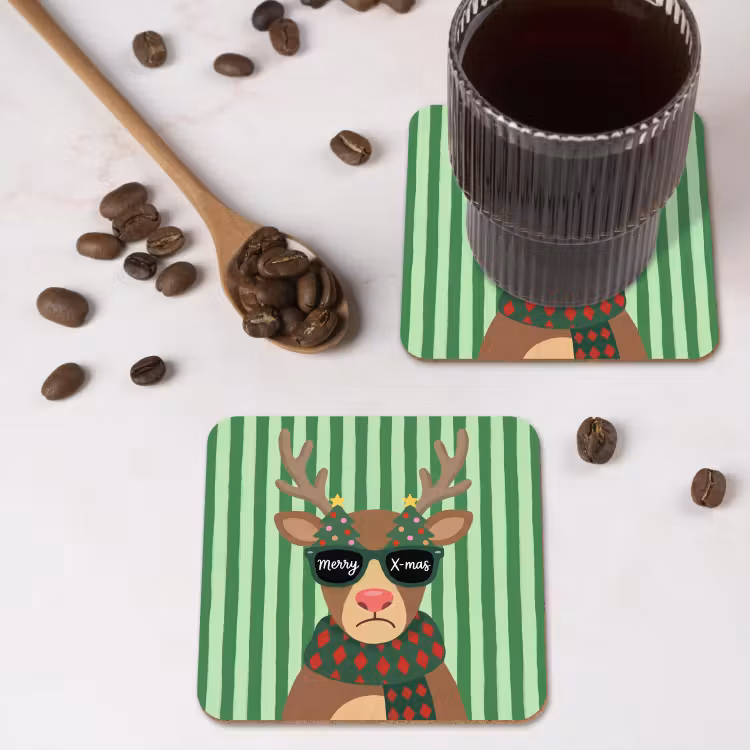 Untersetzer - Rentier – Weihnachten – Illustration — 4