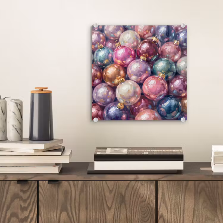Glasbild - Weihnachtsdekoration – Bunt – Festlich — 2