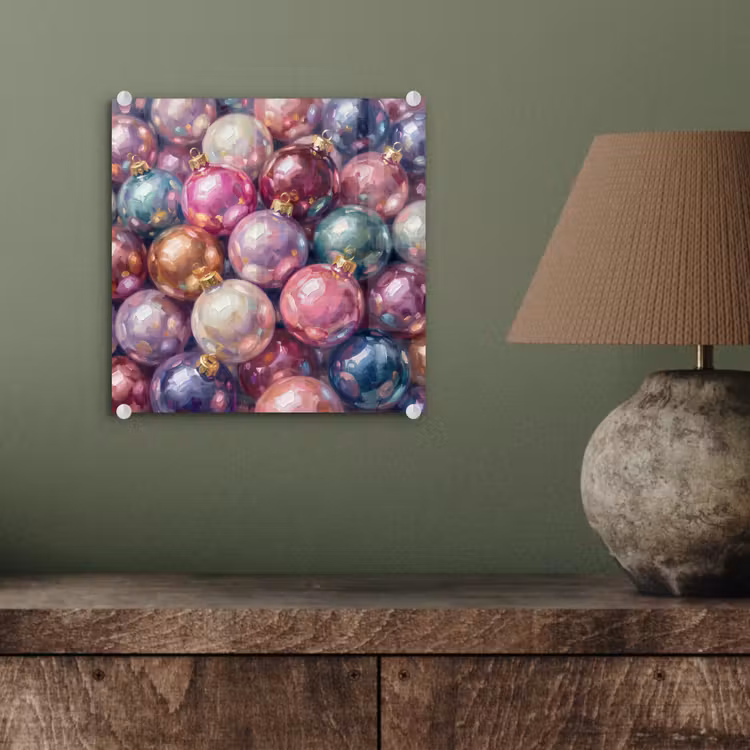 Glasbild - Weihnachtsdekoration – Bunt – Festlich — 4