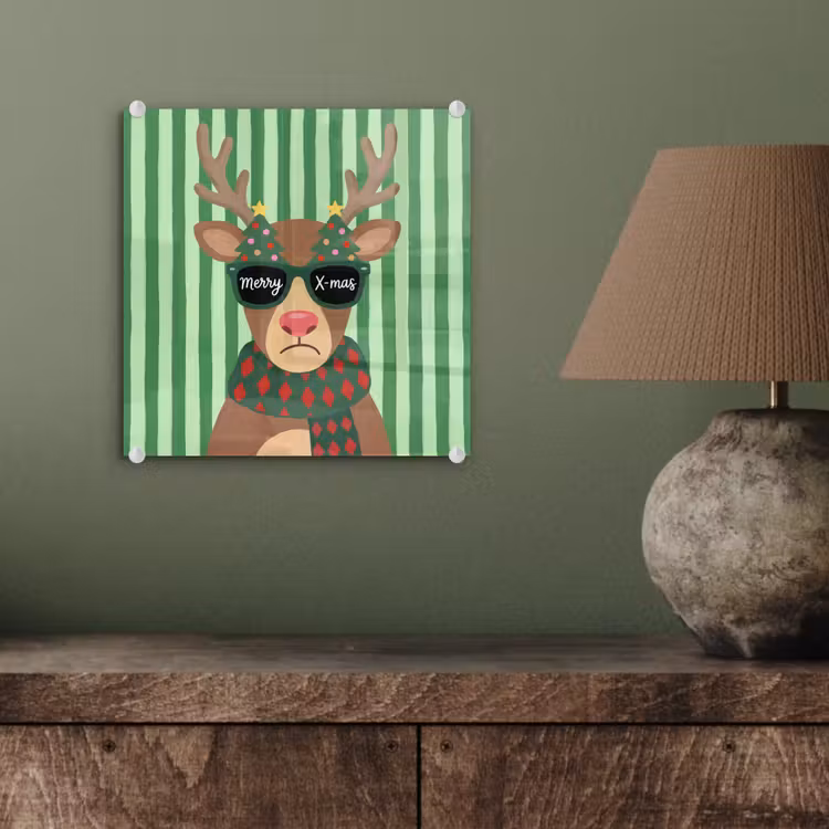 Glasbild - Rentier – Weihnachten – Illustration — 4