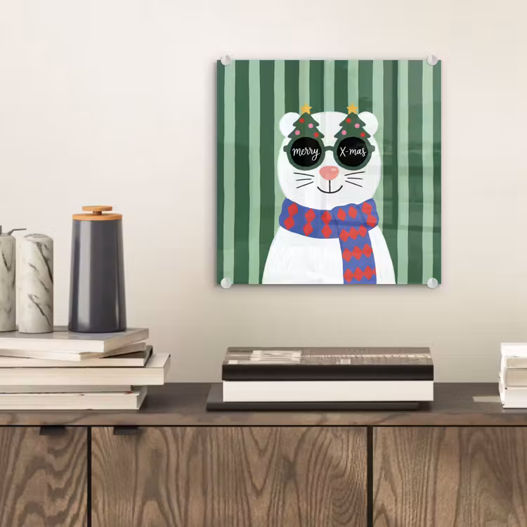 Glasbild - Tier – Winter – Cartoon — 2
