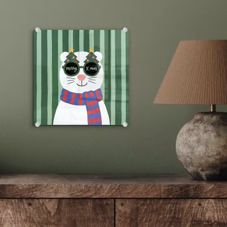 Glasbild - Tier – Winter – Cartoon — 4