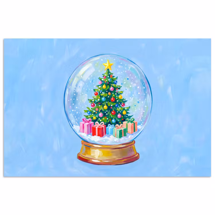 Poster - Schneekugel – Weihnachten – Geschenke — 1