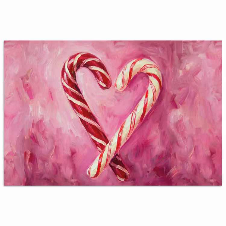Poster - Süßigkeiten – Herz – Rosa — 1