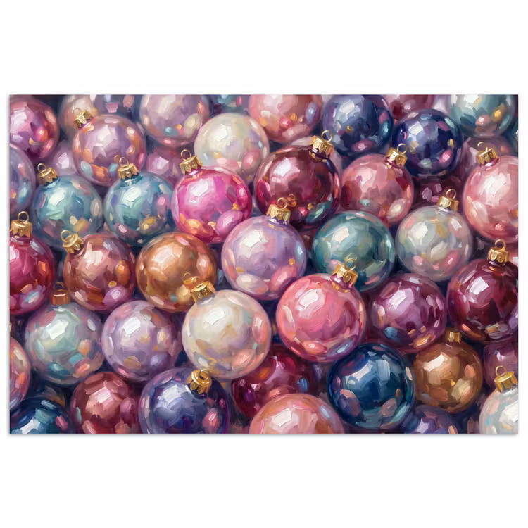 Poster - Weihnachtsdekoration – Bunt – Festlich — 1