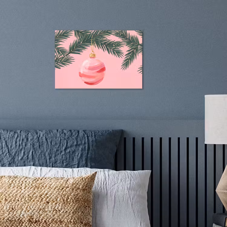Poster - Weihnachtskugel – Rosa – Weihnachten — 3