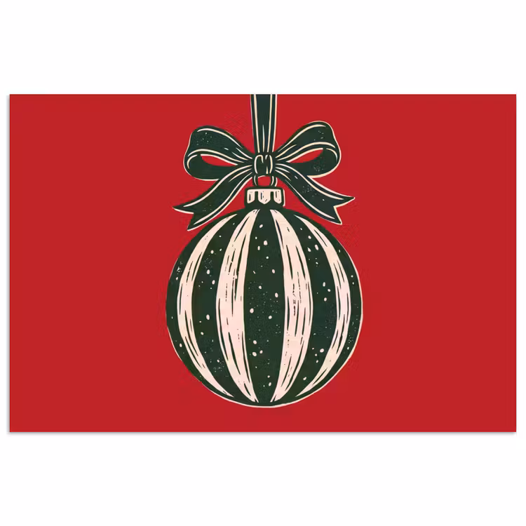 Poster - Weihnachtskugel – Weihnachten – Rot — 1