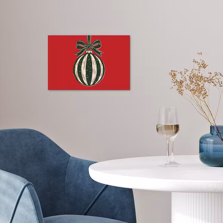 Poster - Weihnachtskugel – Weihnachten – Rot — 4