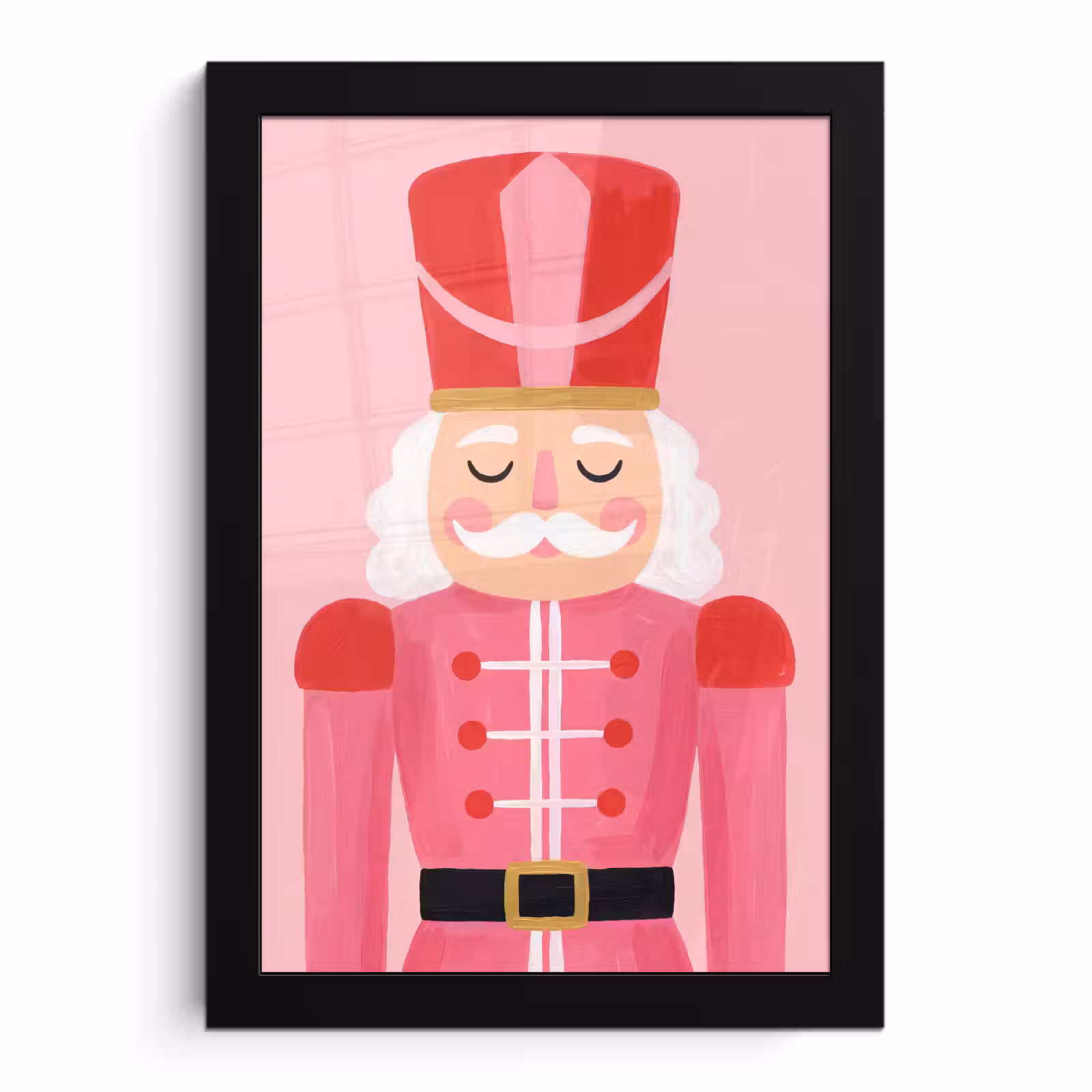 Bilder mit Rahmen - Nussknacker – rosa Illustration — 1