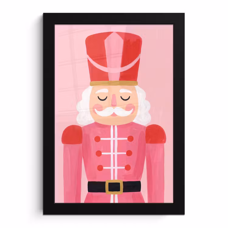 Bilder mit Rahmen - Nussknacker – rosa Illustration — 1