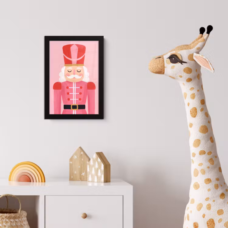 Bilder mit Rahmen - Nussknacker – rosa Illustration — 5