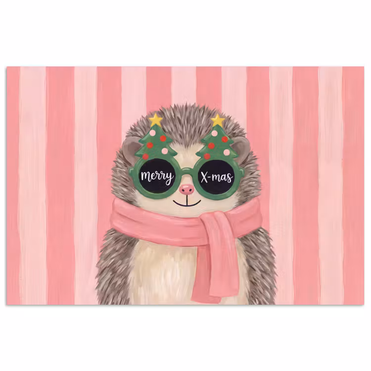 Poster - Igel – Weihnachten – Illustration — 1