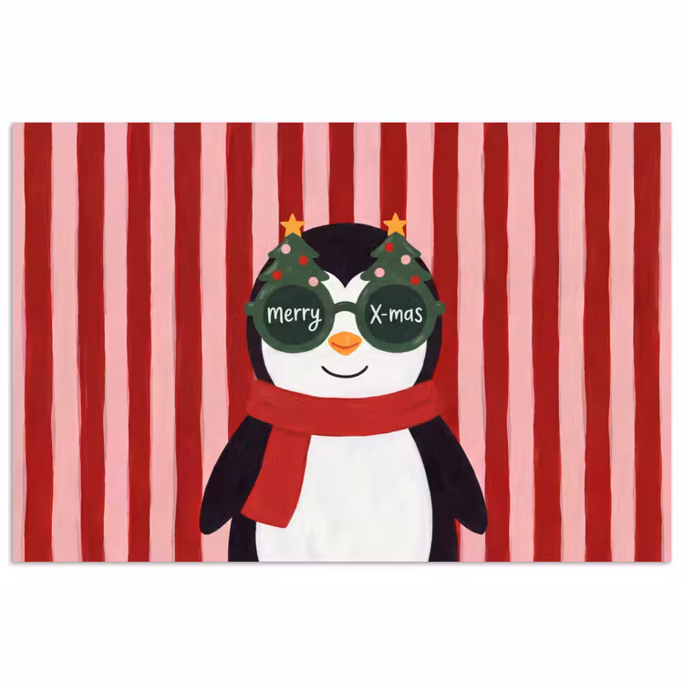 Poster - Pinguin – Weihnachten – Illustration — 1