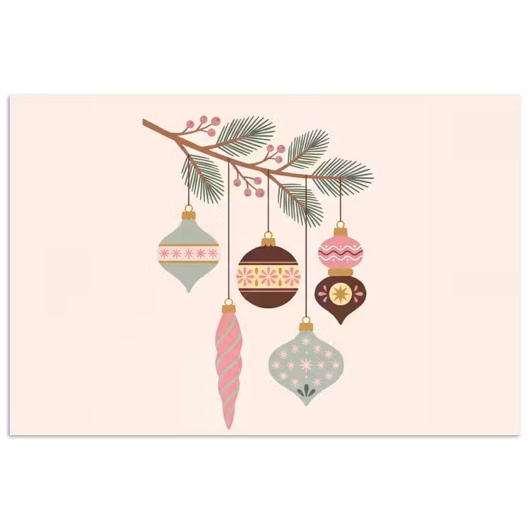 Poster - Weihnachten – Christbaumschmuck – Zweig — 1
