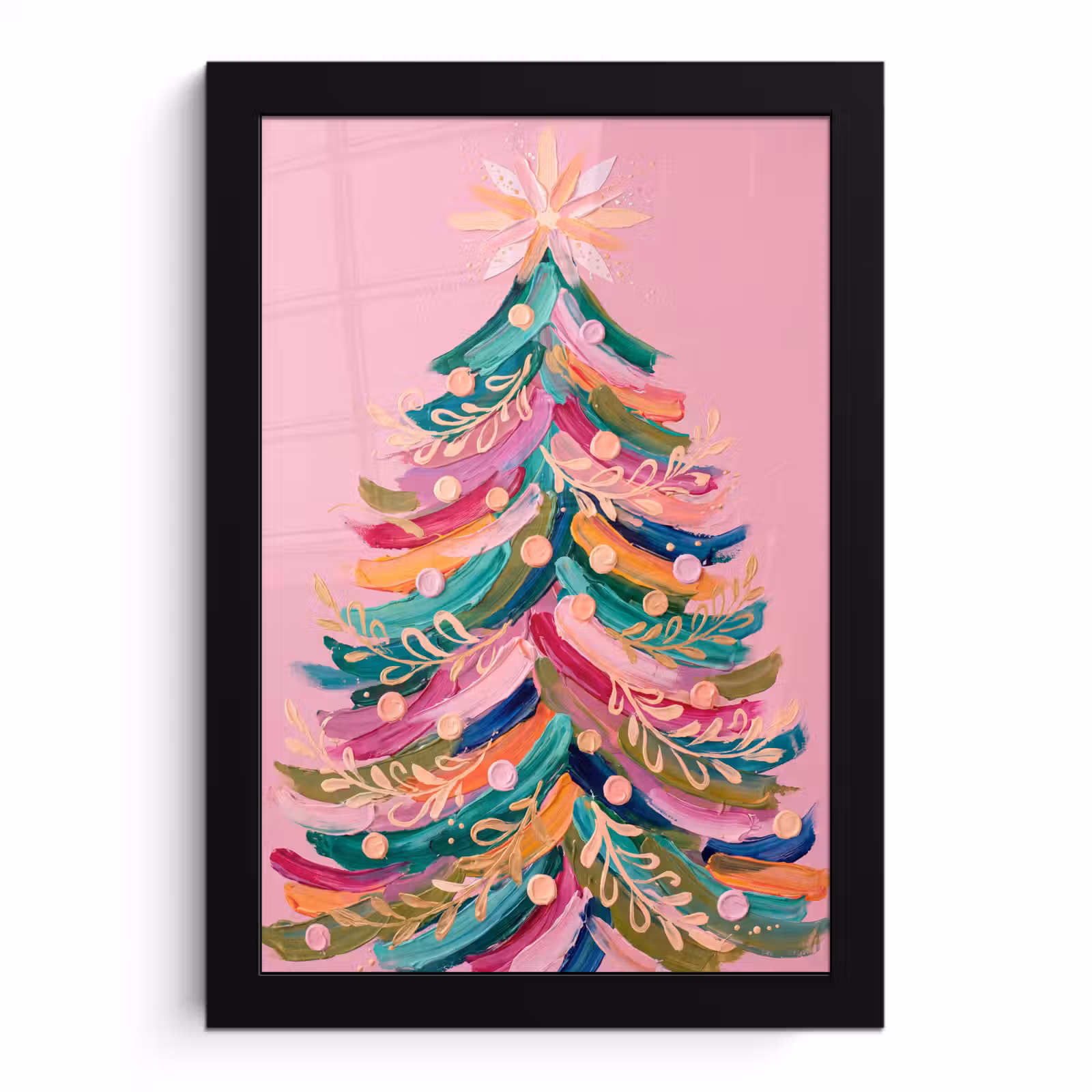 Bilder mit Rahmen - Weihnachtsbaum – Abstrakt – Bunt — 1